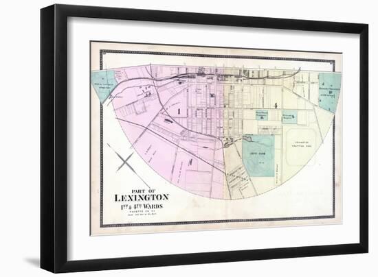 1877, Lexington - Wards 1 and 4, Kentucky, United States-null-Framed Giclee Print