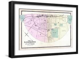 1877, Lexington - Wards 1 and 4, Kentucky, United States-null-Framed Giclee Print