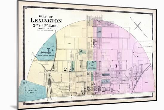 1877, Lexington - Wards 2 and 3, Kentucky, United States-null-Mounted Giclee Print