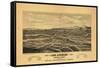 1877 Los Angeles Map-N. Harbick-Framed Stretched Canvas