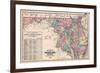 1877, Maryland and Delaware Railroad Map 1877, Maryland, United States-null-Framed Premium Giclee Print