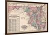 1877, Maryland and Delaware Railroad Map 1877, Maryland, United States-null-Framed Giclee Print