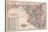 1877, Maryland and Delaware Railroad Map 1877, Maryland, United States-null-Stretched Canvas