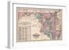 1877, Maryland and Delaware Railroad Map 1877, Maryland, United States-null-Framed Giclee Print