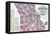 1877, Missouri State Map, Missouri, United States-null-Framed Stretched Canvas