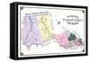 1877, Passaic County Outline Map, New Jersey, United States-null-Framed Stretched Canvas