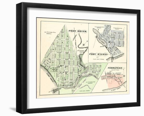 1877, Port Dover, Port Ryerse, Normandale, Canada-null-Framed Giclee Print