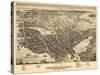 1877, Portsmouth Bird's Eye View, New Hampshire, United States-null-Stretched Canvas