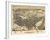 1877, Portsmouth Bird's Eye View, New Hampshire, United States-null-Framed Giclee Print