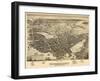 1877, Portsmouth Bird's Eye View, New Hampshire, United States-null-Framed Giclee Print