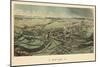 1877, Quincy Bird's Eye View, Massachusetts, United States-null-Mounted Giclee Print