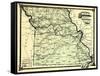 1877, State Map, Missouri, United States-null-Framed Stretched Canvas