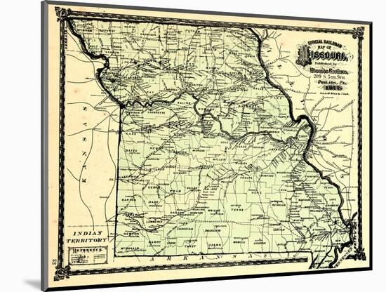 1877, State Map, Missouri, United States-null-Mounted Giclee Print