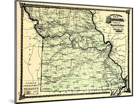 1877, State Map, Missouri, United States-null-Mounted Giclee Print