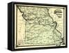 1877, State Map, Missouri, United States-null-Framed Stretched Canvas