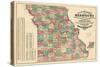 1877, State Map, Missouri, United States-null-Stretched Canvas