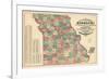 1877, State Map, Missouri, United States-null-Framed Premium Giclee Print