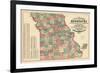 1877, State Map, Missouri, United States-null-Framed Premium Giclee Print