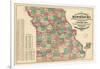 1877, State Map, Missouri, United States-null-Framed Giclee Print