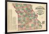 1877, State Map, Missouri, United States-null-Framed Giclee Print