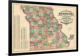 1877, State Map, Missouri, United States-null-Framed Giclee Print