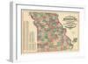 1877, State Map, Missouri, United States-null-Framed Giclee Print