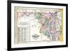 1877, State Map of Maryland - Delaware - D.C., Maryland, United States-null-Framed Premium Giclee Print