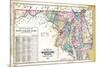 1877, State Map of Maryland - Delaware - D.C., Maryland, United States-null-Mounted Premium Giclee Print