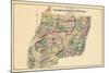 1877, Wicomico - Somerset - Worcester Counties Map, Maryland, United States-null-Mounted Giclee Print