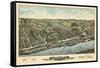 1877, Windsor Locks Bird's Eye View, Connecticut, United States-null-Framed Stretched Canvas