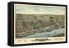 1877, Windsor Locks Bird's Eye View, Connecticut, United States-null-Framed Stretched Canvas