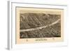 1878, Augusta Bird's Eye View, Maine, United States-null-Framed Giclee Print