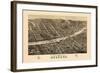 1878, Augusta Bird's Eye View, Maine, United States-null-Framed Giclee Print