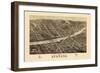 1878, Augusta Bird's Eye View, Maine, United States-null-Framed Giclee Print