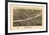 1878, Augusta Bird's Eye View, Maine, United States-null-Framed Giclee Print