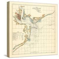 1878, Charleston Harbor Chart South Carolina, South Carolina, United States-null-Stretched Canvas