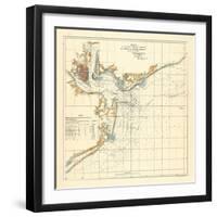 1878, Charleston Harbor Chart South Carolina, South Carolina, United States-null-Framed Giclee Print