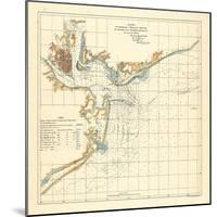 1878, Charleston Harbor Chart South Carolina, South Carolina, United States-null-Mounted Giclee Print