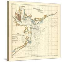 1878, Charleston Harbor Chart South Carolina, South Carolina, United States-null-Stretched Canvas