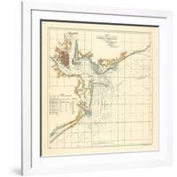 1878, Charleston Harbor Chart South Carolina, South Carolina, United States-null-Framed Giclee Print