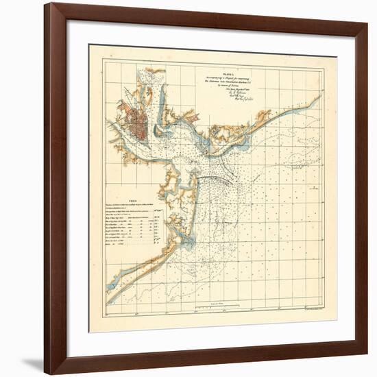 1878, Charleston Harbor Chart South Carolina, South Carolina, United States-null-Framed Giclee Print