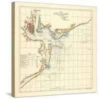 1878, Charleston Harbor Chart South Carolina, South Carolina, United States-null-Stretched Canvas