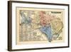 1878, District of Columbia - Washington D.C. Map, White House, Capitol Building, Smithsonian, USA-null-Framed Giclee Print