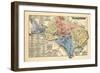 1878, District of Columbia - Washington D.C. Map, White House, Capitol Building, Smithsonian, USA-null-Framed Giclee Print