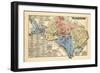 1878, District of Columbia - Washington D.C. Map, White House, Capitol Building, Smithsonian, USA-null-Framed Giclee Print