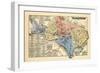 1878, District of Columbia - Washington D.C. Map, White House, Capitol Building, Smithsonian, USA-null-Framed Giclee Print