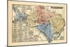 1878, District of Columbia - Washington D.C. Map, White House, Capitol Building, Smithsonian, USA-null-Mounted Giclee Print