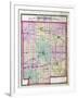 1878, Hendricks County Outline Map, Indiana, United States-null-Framed Giclee Print