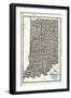 1878, Indiana State Sectional and Township Map, Indiana, United States-null-Framed Giclee Print