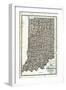 1878, Indiana State Sectional and Township Map, Indiana, United States-null-Framed Giclee Print